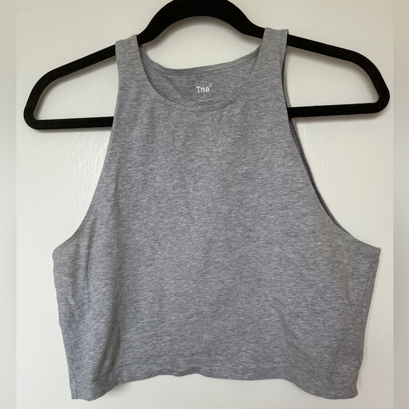 TNA Tops - Aritzia TNA grey halter tank